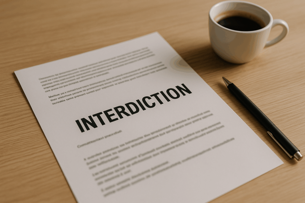 Document interdiction modérateur de tirage